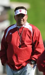 Head coach Kevin Wilson looks on during Tuesday's practice.