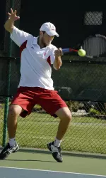 Senior Jeremy Langer tallied career doubles victory number 100.