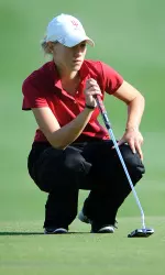 Junior Rosie Davies carded a birdie on the par-5 fifth hole, one of three birdies on the day for the Hoosiers.