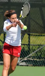Freshman Shannon Murdy won her No. 6 singles match on Friday.