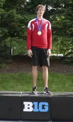 Derek Drouin is a five-time Big Ten high jump champion.