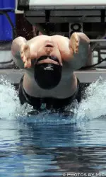 Junior James Wells placed fifth in the 50-meter backstroke at the Charlotte UltraSwim.