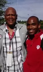 IU legend Milt Campbell with Chris Vaughn