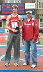 Derek Drouin and Associate Head Coach Jeff Huntoon have been honored as the best of the year in the Great Lakes Region by the USTFCCCA.