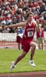 Derek Drouin took second in the men's high jump to score Indiana's first points in the NCAA Outdoor Championships.