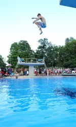 IU Athletics holds a Welcome Back Splash for student-athletes.