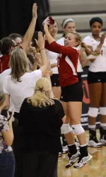 Caitlin Hansen had a career high 19 digs and earned tournament MVP honors.