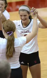 Freshman Amelia Anderson had 13 kills, hitting .458 in the match, both highs for IU.