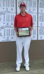 Brant Peaper with his medalist trophy