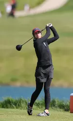 Senior Pamela Burneski posted her lowest round of the tournament Tuesday with a 1-over 74.