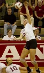 Kelci Marschall had 13 kills for the Hoosiers.