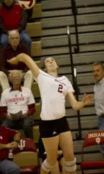 IU got a season-high 23 kills from Jordan Haverly in the match, as the junior hit .386 on 44 swings.
