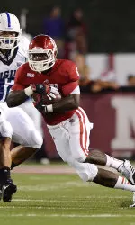 True freshman Tevin Coleman rushed for 48 yards on just seven rushes in his collegiate debut.
