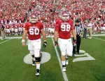Center Will Matte (60) served as a game captain in the Hoosiers season-opening win over Indiana State.