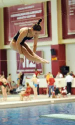Kate Hillman posted a second-place finish on the 3-meter springboard Saturday.