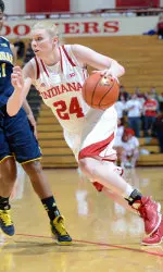 Senior Aulani Sinclair moved to 20th on IU's all-time scoring list with 14 points on Thursday night.