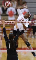 Awele Nwaeze tallied eight kills for the Hoosiers