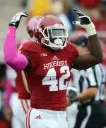 Linebacker David Cooper leads the Hoosiers with 41 tackles, which shares fifth in the Big Ten.