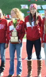 The IUXC women were recognized during the IU vs. Illinois football game on Nov. 9.