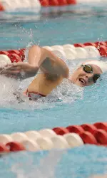 Lindsay Vrooman posted a fourth-place finish in the 500 freestyle Thursday.