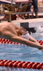 Senior Eric Ress finished ninth in the 100 backstroke on Friday.