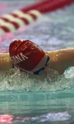 Justine Ress finished second in the 100 backstroke at the 2012 Big Ten Championships.