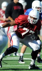 Redshirt freshman offensive tackle Dimitric Camiel was named scout team player of the week following the Penn State game.