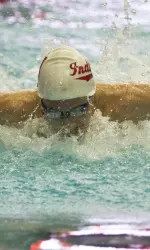 Steve Schmuhl was victorious in the 200 butterfly Saturday in a dual meet win at Purdue.