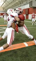 IU practiced inside Mellencamp Pavilion on Thursday.
