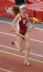 Senior Caitlin Engel won the women's 3,000m steeplechase in the last event completed before officials called the meet.