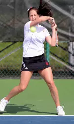 Sophomore Carolyn Chupa clinched the match for IU with her third-set tiebreak win over 76th-ranked Sarah Lee of Michigan in the No. 3 match.