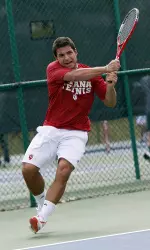 Freshman Sam Monette score ranked wins in doubles and singles in IU's loss to No. 35 Michigan.