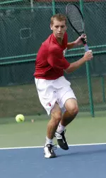 Freshman Chris Essick won in straight sets at number six singles.