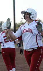 Brooke Boetjer (6) led Indiana with two hits this evening