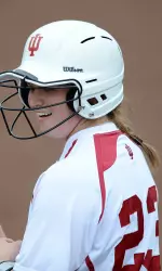 Freshman Kelsey Dotson (23) hit a career-best 3-for-4 against the No. 9 Wolverines