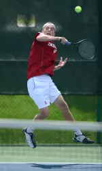 Freshman Chris Essick won in doubles and singles to help IU advance to play Michigan.