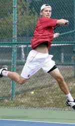 Freshman Chris Essick won three straight games to win his match and clinch the team victory.