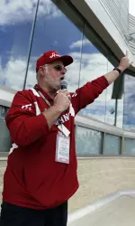 Legendary IU announcer & Assistant A.D. Chuck Crabb sang the 7th inning stretch