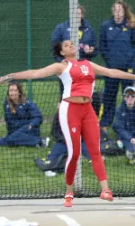 Sophomore Taja Moore is headed to the NCAA Championships in the women's discus.