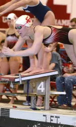 Haley Lips' time of 2:14.25 in the 200-meter butterfly prelims is the second-fastest time in school history.