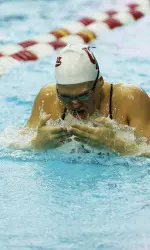 Bronwyn Pasloski posted two of the five fastest times in IU history in the 100-meter breaststroke today.