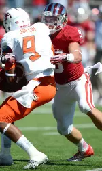 Greg Heban tops all Hoosier defenders with 215 stops, 150 solos, 12 tackles for loss, six interceptions, 19 pass breakups and two fumble recoveries in his career.