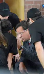 Coach Tom Crean at today's Subway commercial shoot.