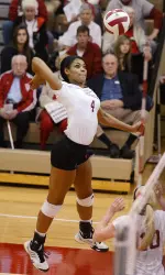 Chante George had a career-high seven kills in the match.