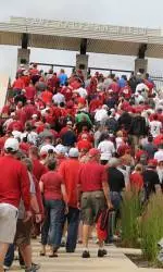 Fans lining up early to enter Bart Kaufman Field