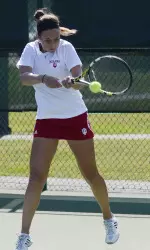 Shannon Murdy won in both singles and doubles on Sunday for Indiana.
