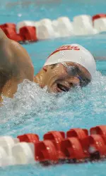 Senior Eric Ress took first in the 500 freestyle, 1,000 freestyle and 200 backstroke in the Hoosiers' win over Louisville.