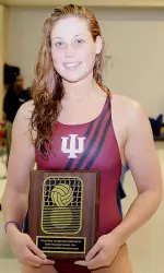 Wyckoff receiving the 2011 CWPA Eastern Championships MVP award