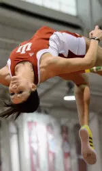 Sarah Maxson cleared 1.78m, the top mark in the Big Ten and 21st in NCAA.
