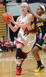 Senior Tabitha Gerardot scored a season high 22 points with eight rebounds on Wednesday night.